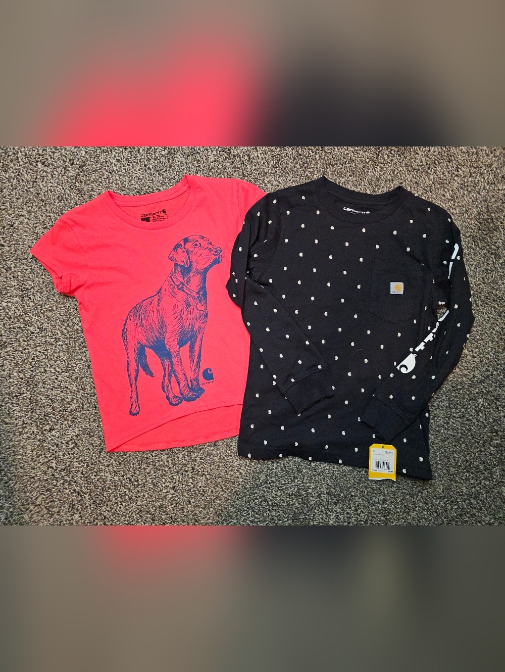 2 Nwt Girls Carhartt Tops sz 6/6x